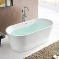 thumbnail image 3 of Vanity Art VA6815-XS 53.9 x 29.7 x 23.4 in. Freestanding Soaking Acrylic Bathtub, Polished Chrome, 3 of 5