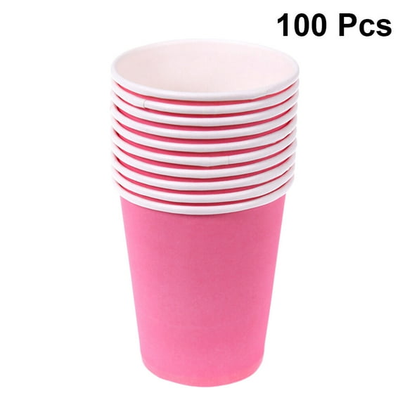 CIMAXIC Painting Cups DIY Paper Cups Pink 100Pack Creative Games