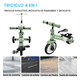 thumbnail image 5 of Triciclo Evolutivo The Baby Shop  4 en 1 Bicicleta de Equilibrio y Balance Verde -, 5 of 7