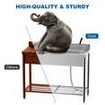 thumbnail image 5 of Free Standing Stainless-Steel Single Bowl Commercial Restaurant Kitchen Sink Set w/Faucet & Drainboard, Prep & Utility Washing Hand Basin w/Workbench & Storage Shelves Indoor Outdoor, 5 of 9