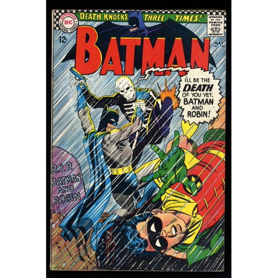 Batman #180 FN- 5.5 1st Print Death Knocks Three Times! Kane/Anderson Cover! Comic Book