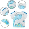 thumbnail image 2 of HAOYUNL Boys Tshirts for Kids Baby,Toddler Cartoon Dinosaur Tees Short Sleeve Crewneck T Shirts Tops Clothes for 1-8 Years, 2 of 8