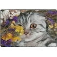 thumbnail image 4 of Dreamtimes Cute Cat Autumn Area Rug, 36"x24" Fall Thanksgiving Day Non-Slip Washable Indoor Door Mat, Absorbent Floor Mat for Bedroom Kitchen Entryway Bathroom, 4 of 7