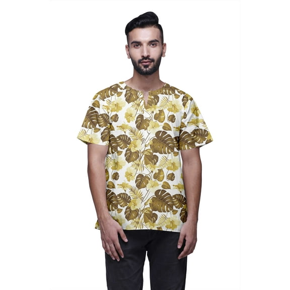 Atasi Indian Kurta For Boys Printed Short Sleeve Kurta For Men Designer Kurta