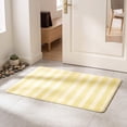 thumbnail image 2 of Outdoor Front Door Mat 20"X16", Yellow White Washable Striped Layered Doormat | Cotton Woven Indoor/Outdoor Small Area Rug, 1pc, 2 of 7