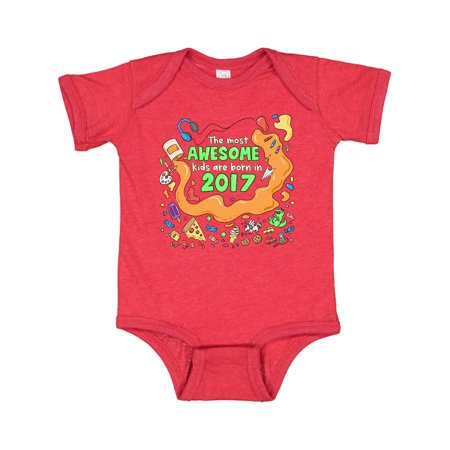 

Inktastic The Most Awesome Kids are Born in 2017 Gift Baby Boy or Baby Girl Bodysuit