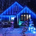 thumbnail image 6 of Christmas Lights Outdoor Icicle Lights - 13ft 96 LED Connectable Curtain Fairy String Lights with Timer Memory Plug in Waterproof for Home Decoration Holiday Yard Wedding Indoor Party (Blue), 6 of 8