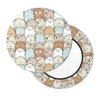 thumbnail image 7 of Uemuo Lovely Bear Pattern Round Bar Stool Seat Covers Washable Stool Cushion Slipcover Elastic Bar Chair Covers-14 inch, 7 of 7