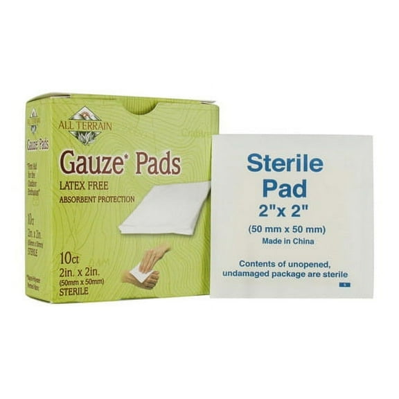 All Terrain Gauze Pads, Latex Free Size 2 X 2 Inches - 10 Ea