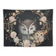 thumbnail image 5 of Orinice Owl Baby Wreath Tapestry Wall Hanging Unique Style Graphic Tapestries Home Decor for Living Room Bedroom Apartment Farmhouse Dorm 60x50inch, 5 of 6
