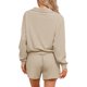 thumbnail image 3 of INSPIRAR CHIC Conjuntos de Pijamas para Mujeres de 2 Piezas, Conjuntos de Lounge de Tejido Waffle, Parte Superior de Manga Larga y Pantalones Cortos con Bolsillos XS Beige, 3 of 5
