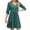 Green, variant on Summer Dresses for Women V-Neck Half Sleeve Pleated Tiered Flowy Loose Shift Beach Casual Western Mini Dress