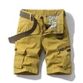 thumbnail image 2 of Gibobby Men's Ripstop Cargo Shorts-Long Cotton Twill Straight Leg for Work Outdoor(Khaki,36), 2 of 9