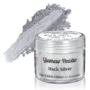 EasySweetz Edible Glitter | Rock Silver| 5 Gram Edible Glitter Dust | 100% Edible Glitter for Cakes, Cupcakes, Cake Pops, Sugar Cookies, Drinks, Dessert | Vegan Glitter | KOSHER Certified
