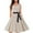 C-Beige303, variant on DHFJKG Dresses For Women Polka Dot Vintage 1950s Retro Swing Party Dress Short Sleeve V Neck Flowy A Line Midi Trendy Dresses