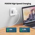 thumbnail image 4 of UGREEN - Cable USB C a USB tipo C de 2 unidades, 60 W, para Samsung, MacBook, iPad Pro, cable de carga USB tipo C de 3 A, carga rápida 4.0, USB C, 4 of 5