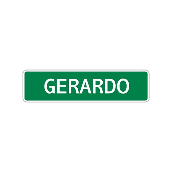 Gerardo Boys Children Name Letter Printed Label Indoor Outdoor Wall Plaque Decoration Aluminum Sign 4"x18"