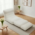 thumbnail image 2 of CONCETTA 3 in 1 Folding Sofa, Convertible Portable Single Bed with Back Support for Living Room Bedroom Lounge, White, 2 of 8