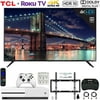 TCL 65R617 65-inch Class 6-Series 4K HDR Roku Smart TV Bundle with Microsoft Xbox One S 1 TB Console, Wall Mount Kit, Deco Gear Wireless Keyboard and 6-Outlet Surge Adapter with Night Light