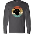 thumbnail image 3 of Inktastic Drum Set Retro Drummer Sunset Long Sleeve T-Shirt, 3 of 5