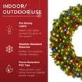 thumbnail image 5 of Best Choice Products 48in Artificial Pre-Lit Fir Christmas Wreath Decoration w/ 250 Multicolor Lights, 714 Tips, 5 of 7