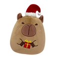 thumbnail image 4 of Peluche navideño para abrazar, regalo de fiesta de Navidad, decoración del hogar, adorable caricatura Forma de capibara, 4 of 9