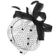 thumbnail image 1 of Boda mujeres red malla nupcial velo de cara sombreros novias tocado accesorio para el cabello (negro), 1 of 8