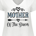 thumbnail image 4 of Inktastic Mother Of The Groom Wedding Party Women's Plus Size V-Neck T-Shirt, 4 of 5