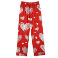 thumbnail image 4 of Hvyesh Womens Pajamas Love Heart Print Pajama Sets Casual Long Sleeve Button Down Shirt and Pants Pjs Set Soft 2 Piece Loungewear Suit for Women Gifts for Valentine's Day, 4 of 4