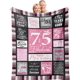 thumbnail image 1 of LHSHID 75th Birthday Gifts for Women Blanket 75th Birthday Decorations for Women Best Gifts for 75 Year Old Woman Happy 75th Birthday Ideas for Mom Grandparents Throw Blanket 50"x60", 1 of 7