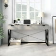 thumbnail image 2 of Furniture of America Blagica 60 Inch Antique Gray Wood Lift Top Desk, 2 of 5