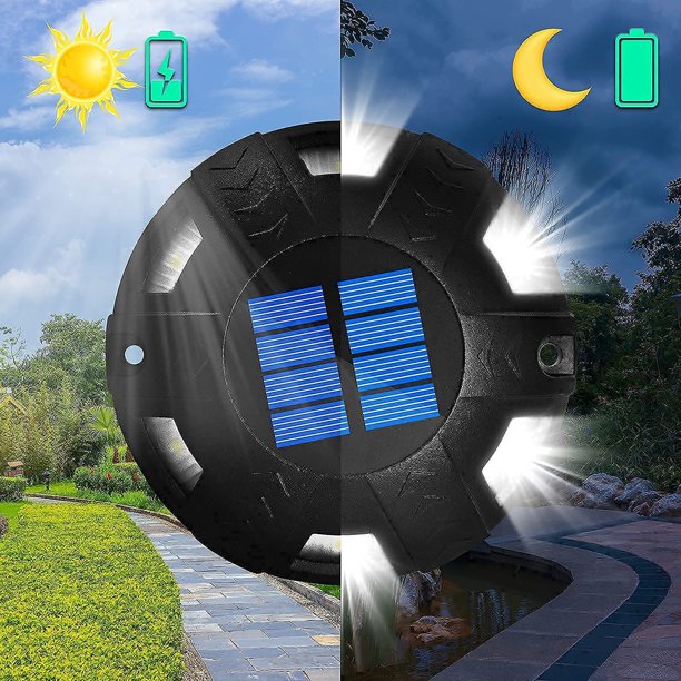 Driveway Lights, Solar Dock Deck Lights Outdoor Waterproof LED Step