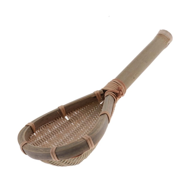 Colador De Cocina De Bambú Colador De Malla Tejida Con Para Té De S S Sunnimix Cuchara de colador de olla caliente