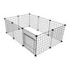 thumbnail image 1 of Valla para mascotas, parque para perros, corral de ejercicios para perros de fácil montaje, jaula para animales pequeños para interiores, barandilla negro, 1 of 9