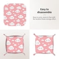 thumbnail image 4 of Multi-Size Leather Tray Four Corners Four Button Design Anti-Scratch Waterproof Convenient Cleaning Convenient Storage Cute Cloud Medium, 4 of 8