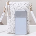 thumbnail image 6 of Small Crossbody Bags for Women, Summer Boho Crossbody Phone Purse, PU Leather Crochet Crossbody Beach Bag, 6 of 8