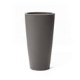 thumbnail image 4 of Step2 Tremont 2pk Plastic Dark Cedar Round Planter 15" W x 15" D x 28" H, 4 of 5