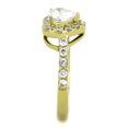 thumbnail image 4 of Luxe Jewelry Designs Gold IP Stainless Steel Women's Engagement Ring with Heart CZ Stone - Size 9, 4 of 4