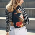 thumbnail image 5 of Fotbe Poker Chips Printed Canvas Daypack - Stylish and Durable Vintage Compact Backpack - Class, Work, Travel, or Laptop Bookbag,Organized Compartments-Small, 5 of 5