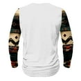 thumbnail image 4 of ZCFZJW Mens Fashion T-Shirts Casual Patchwork Print Long Sleeve Button up V Neck Graphic Henley Shirts Loose Regular Fit Comfy Workout Pullover Tops White XXL, 4 of 5