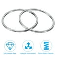 thumbnail image 4 of Uxcell 44mm Metal O Rings, 10 Pack 304 Stainless Steel Round Rings for Hardware Bags, 4 of 6