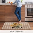 thumbnail image 5 of Sunflower Door Mat&nbsp;Indoor Outdoor Entrance, Non Slip Rug for Kitchen Bathroom Entryway Rug, Brown Plaid Spring Floral Summer Botanical Washable Doormat Floor Mat 20x31.5 Inch, 5 of 8