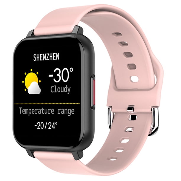 Reloj inteligente compatible con Bluetooth 5.0 Reloj de pulsera de frecuencia cardíaca Pantalla táctil Reloj de presión arterial Reloj de pulsera de oxígeno en sangre, rosa Guardurnaity EL002529-03B