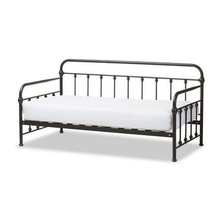 Natural Bronze Antique Flat - Hawthorne Collections Metal Daybed in Antique Bronze