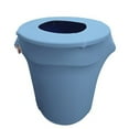thumbnail image 2 of LA Linen Stretch Spandex Trash Can cover 32-Gallon Round, Hunter Green, 2 of 7