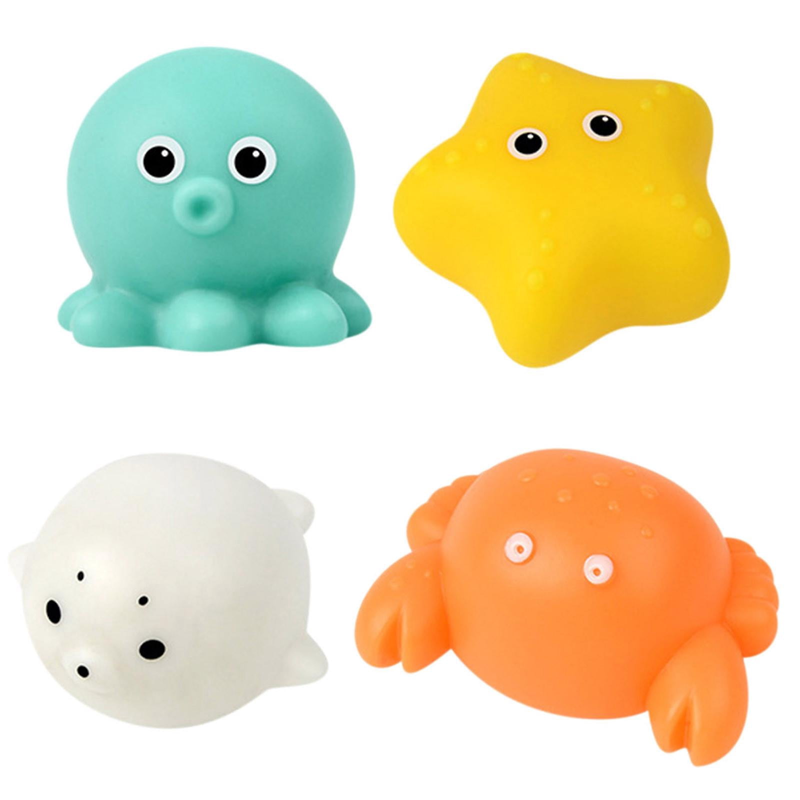 Light Emitting Animals In Contact With Water Floating Bath Toy Baby Bath Fun Time Birthday Gift