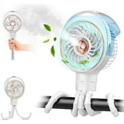 Baby Stroller Fan, 100ml Portable Misting Fan for Stroller, Outdoor Clip On Fan for Baby Detachable Tripod, Handheld Fan, Desk Fan, Cooling fan for Crib, Treadmill, Car Seat, Travel, Work