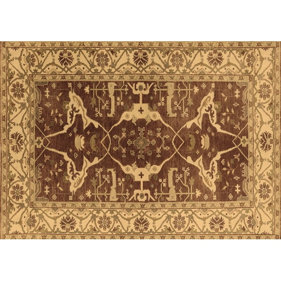 Ahgly Company Indoor Rectangle Oriental Brown Traditional Area Rugs, 4' x 6'