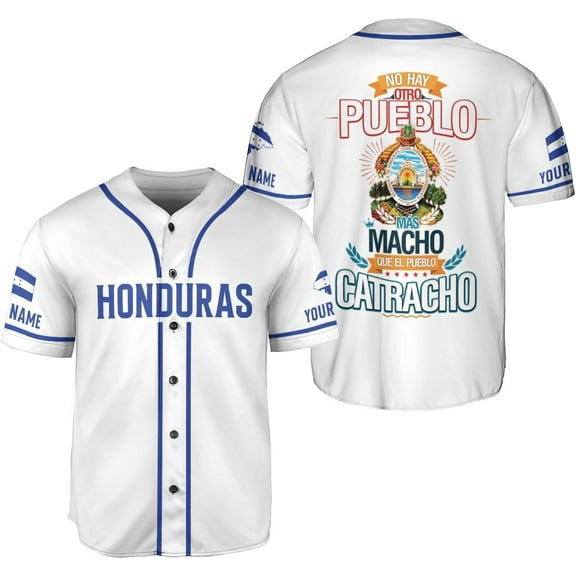 Personalized Honduras Baseball Jersey Shirt, Honduras Jersey for Men and Women, Jersey Honduras, Camisa Honduras Hombre (S)