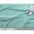thumbnail image 2 of Soimoi Rayon Fabric Leaves, & Rose Floral Print Sewing Fabric Yard 56 Inch Wide, 2 of 3